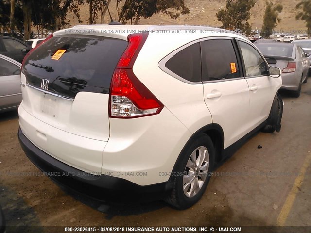 5J6RM3H73DL043339 - 2013 HONDA CR-V EXL WHITE photo 4