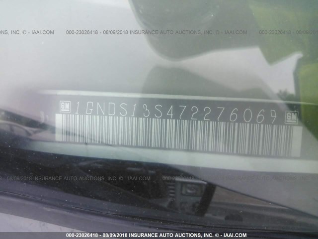 1GNDS13S472276069 - 2007 CHEVROLET TRAILBLAZER LS/LT WHITE photo 9