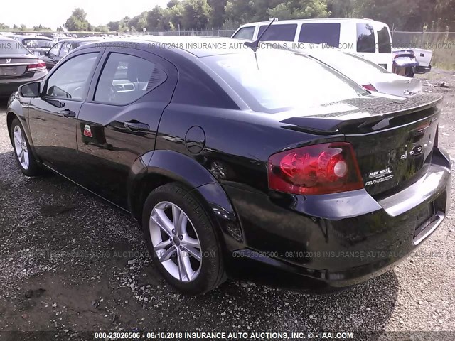 1B3BD1FG4BN544337 - 2011 DODGE AVENGER MAINSTREET BLACK photo 3