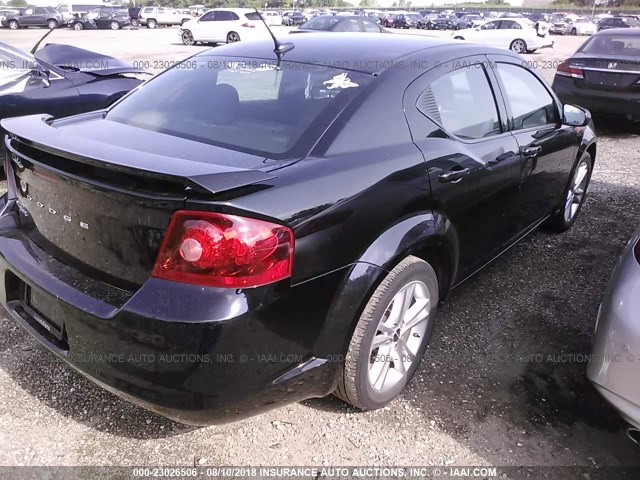 1B3BD1FG4BN544337 - 2011 DODGE AVENGER MAINSTREET BLACK photo 4