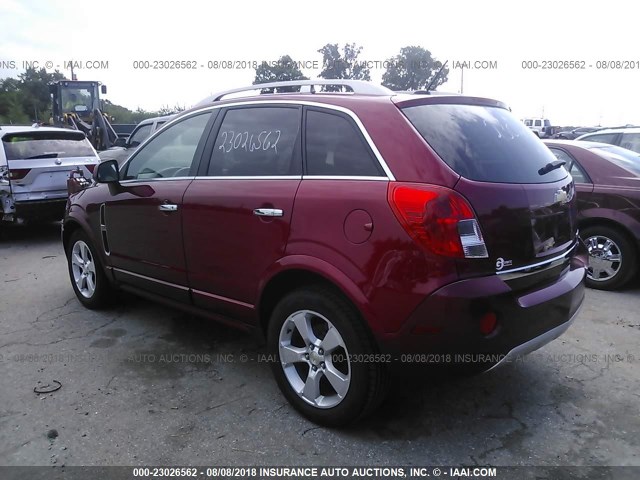 3GNAL4EK9ES669453 - 2014 CHEVROLET CAPTIVA LTZ RED photo 3