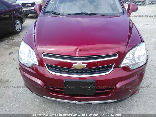 3GNAL4EK9ES669453 - 2014 CHEVROLET CAPTIVA LTZ RED photo 6