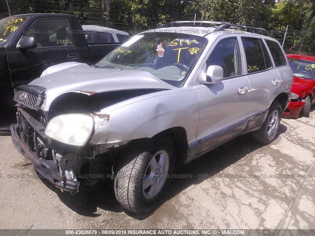 KM8SB12B54U828630 - 2004 HYUNDAI SANTA FE GL SILVER photo 2