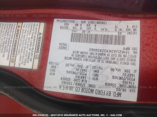 1FMZU63KX3ZB58062 - 2003 FORD EXPLORER XLT/XLT SPORT/NBX 红色 照片 9