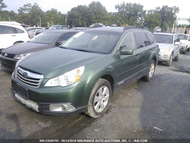4S4BRBLCXC3251347 - 2012 SUBARU OUTBACK 2.5I LIMITED GREEN photo 2