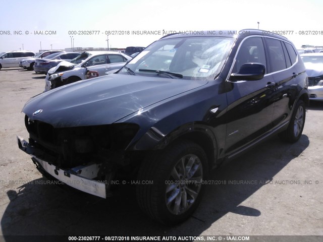 5UXWX5C50BL705942 - 2011 BMW X3 XDRIVE28I BLACK photo 2