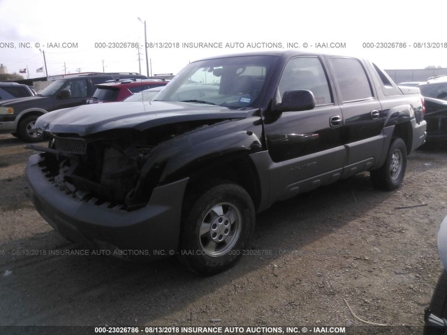 3GNEC13T72G105259 - 2002 CHEVROLET AVALANCHE C1500 BLACK photo 2