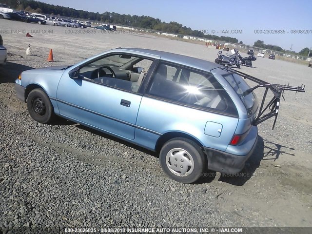 2C1MR2469R6753643 - 1994 GEO METRO Light Blue photo 3