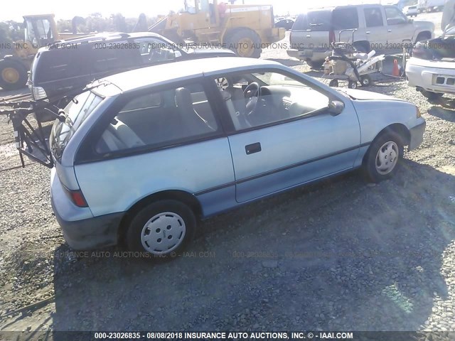 2C1MR2469R6753643 - 1994 GEO METRO Light Blue photo 4