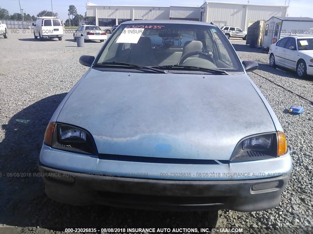 2C1MR2469R6753643 - 1994 GEO METRO Light Blue photo 6