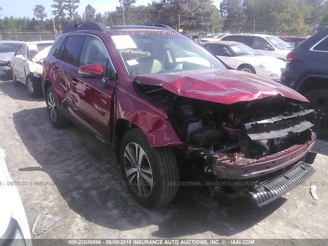 4S4BSANC8J3258922 - 2018 SUBARU OUTBACK 2.5I LIMITED BURGUNDY photo 1