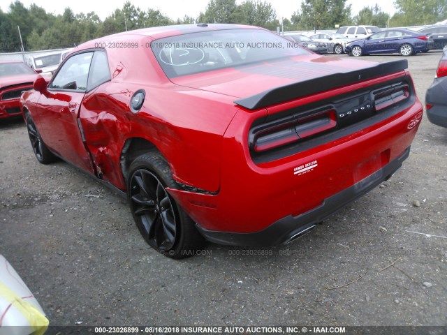 2C3CDZAG5JH178392 - 2018 DODGE CHALLENGER SXT RED photo 3