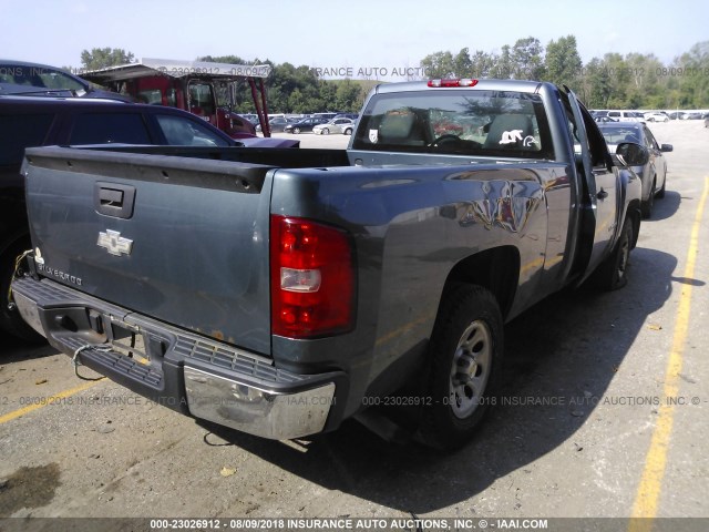 1GCEC14C17Z571798 - 2007 CHEVROLET SILVERADO C1500 BLUE photo 4