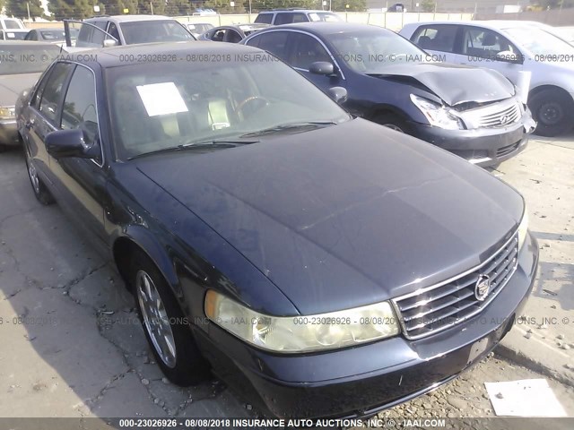 1G6KY54952U187502 - 2002 CADILLAC SEVILLE STS BLUE photo 1