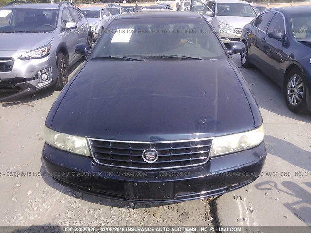 1G6KY54952U187502 - 2002 CADILLAC SEVILLE STS BLUE photo 6