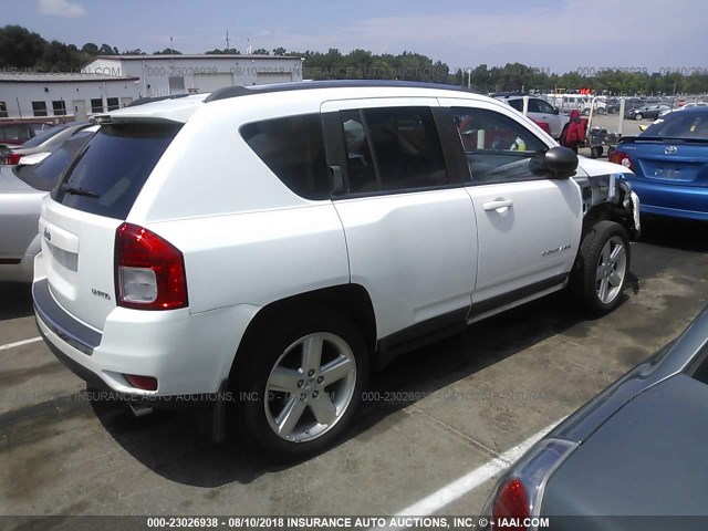 1J4NT5FB5BD287523 - 2011 JEEP COMPASS LIMITED WHITE photo 4