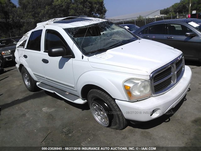 1D8HB58DX4F105893 - 2004 DODGE DURANGO LIMITED WHITE photo 1