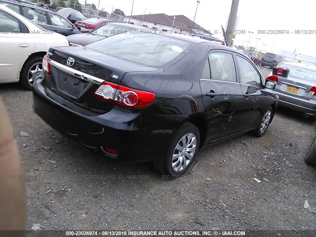 JTDBU4EE8DJ117866 - 2013 TOYOTA COROLLA S/LE BLACK photo 4