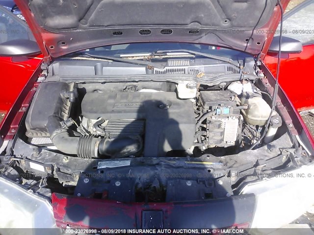 1G8AN15F17Z116591 - 2007 SATURN ION LEVEL 2 RED photo 10