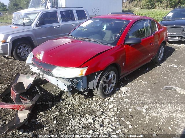 1G8AN15F17Z116591 - 2007 SATURN ION LEVEL 2 RED photo 2