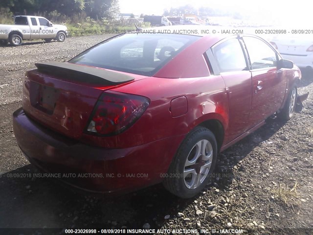 1G8AN15F17Z116591 - 2007 SATURN ION LEVEL 2 RED photo 4