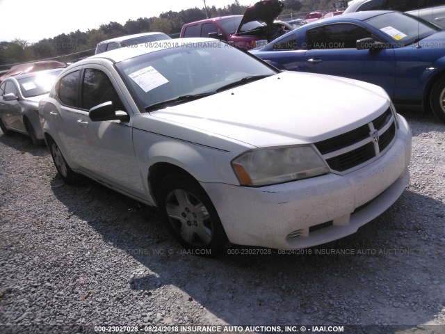 1B3LC46K38N207244 - 2008 DODGE AVENGER SE WHITE photo 1