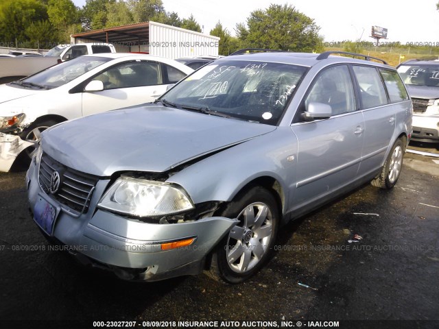 WVWWH63B03E066347 - 2003 VOLKSWAGEN PASSAT GLX ღია ლურჯი ფოტო 2