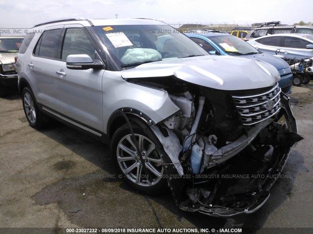 1FM5K7F86HGD24199 - 2017 FORD EXPLORER LIMITED SILVER photo 1