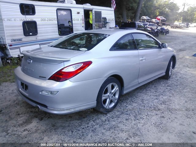 4T1CE30P77U758137 - 2007 TOYOTA CAMRY SOLARA SE/SLE SILVER photo 4
