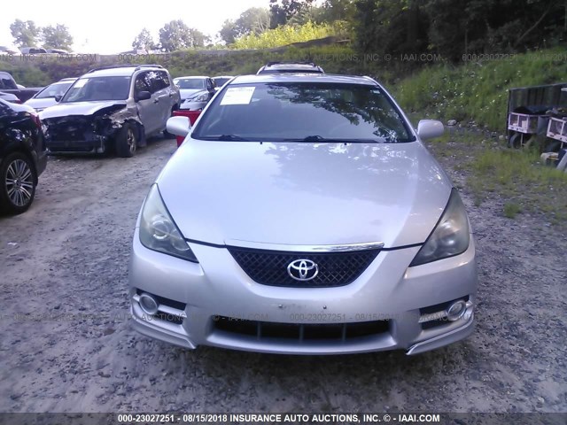 4T1CE30P77U758137 - 2007 TOYOTA CAMRY SOLARA SE/SLE SILVER photo 6