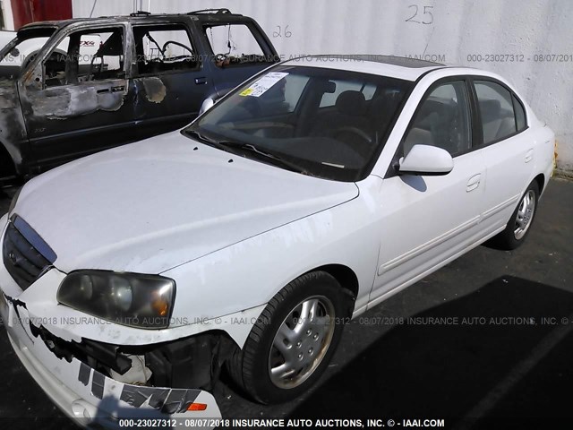 KMHDN46DX6U230114 - 2006 HYUNDAI ELANTRA GLS/GT/LIMITED WHITE photo 2