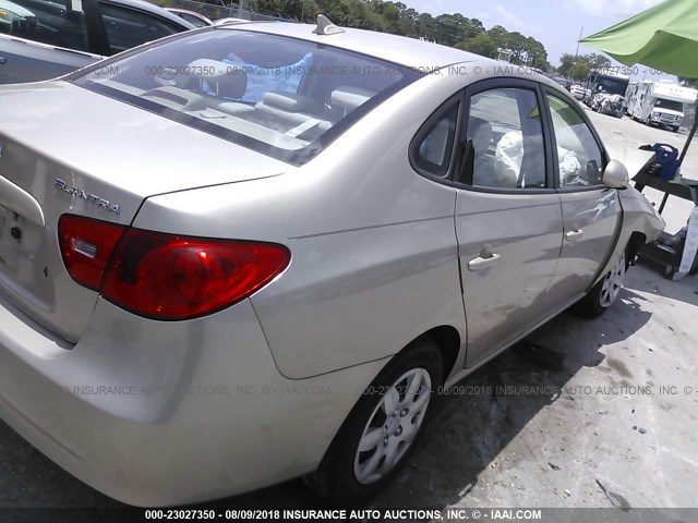 KMHDU46D49U655657 - 2009 HYUNDAI ELANTRA GLS/SE Champagne photo 4