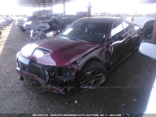 2C3CDXGJ1HH630016 - 2017 DODGE CHARGER R/T 392 MAROON photo 2