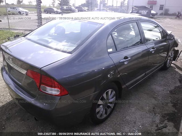 2HGFA16929H344510 - 2009 HONDA CIVIC EXL 灰色 照片 4