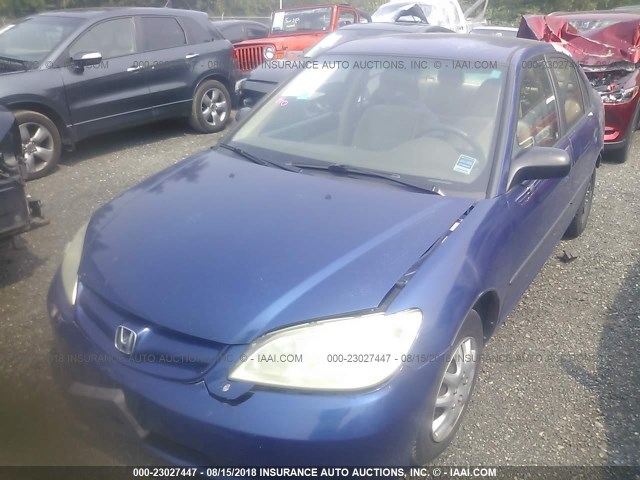 2HGES16374H594337 - 2004 HONDA CIVIC DX VP BLUE photo 2