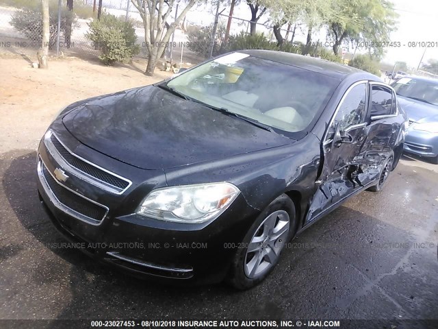 1G1ZG57B09F103753 - 2009 CHEVROLET MALIBU LS შავი ფოტო 2