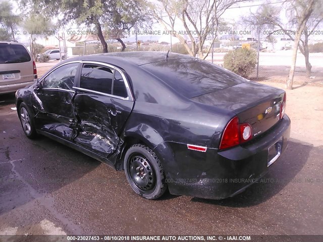 1G1ZG57B09F103753 - 2009 CHEVROLET MALIBU LS შავი ფოტო 3