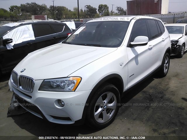 5UXWX5C54CL722390 - 2012 BMW X3 XDRIVE28I WHITE photo 2