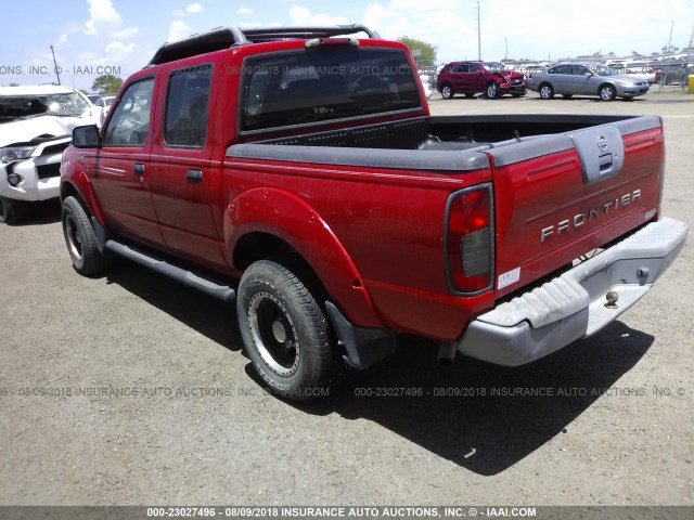 1N6ED27TX4C448043 - 2004 NISSAN FRONTIER CREW CAB XE V6 RED photo 3