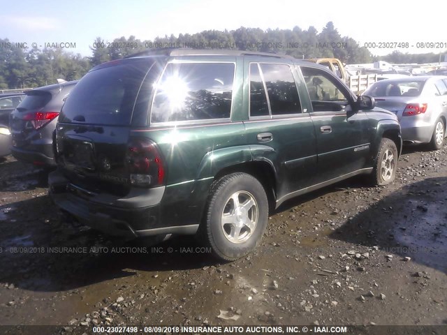 1GNDT13S832203147 - 2003 CHEVROLET TRAILBLAZER  GREEN photo 4