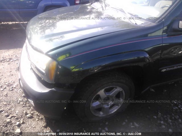 1GNDT13S832203147 - 2003 CHEVROLET TRAILBLAZER  GREEN photo 6