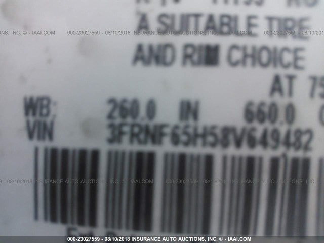 3FRNF65H58V649482 - 2008 FORD F650 SUPER DUTY WHITE photo 10