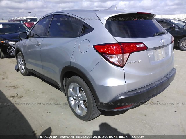 3CZRU5H30GM713151 - 2016 HONDA HR-V LX SILVER photo 3