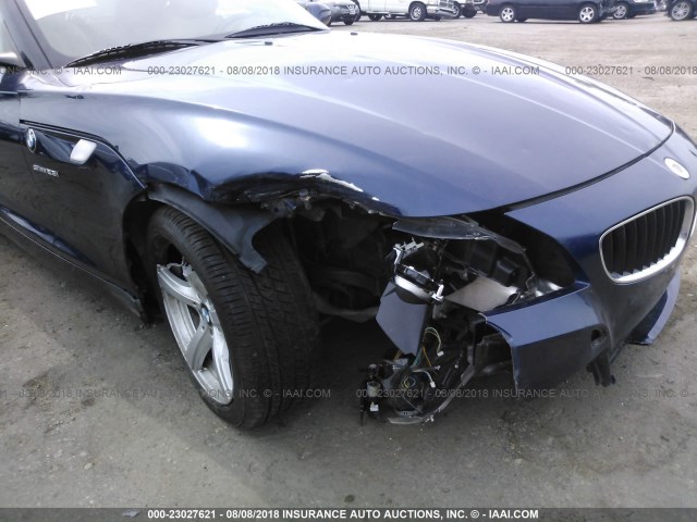 WBALL5C56CJ103444 - 2012 BMW Z4 SDRIVE28I BLUE photo 6