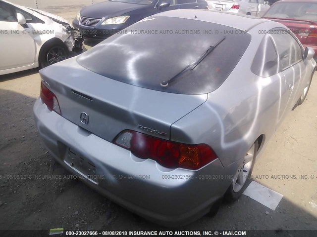 JH4DC53082C003942 - 2002 ACURA RSX TYPE-S SILVER photo 4