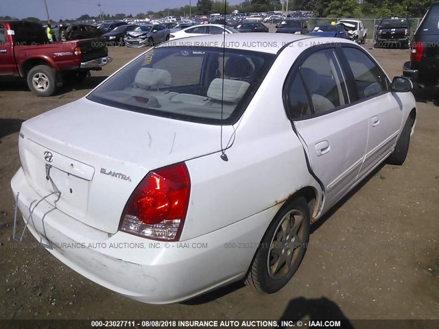 KMHDN46D16U267875 - 2006 HYUNDAI ELANTRA GLS/GT/LIMITED WHITE photo 4