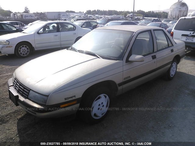 1G1LT53T1NY144326 - 1992 CHEVROLET CORSICA LT TAN photo 2