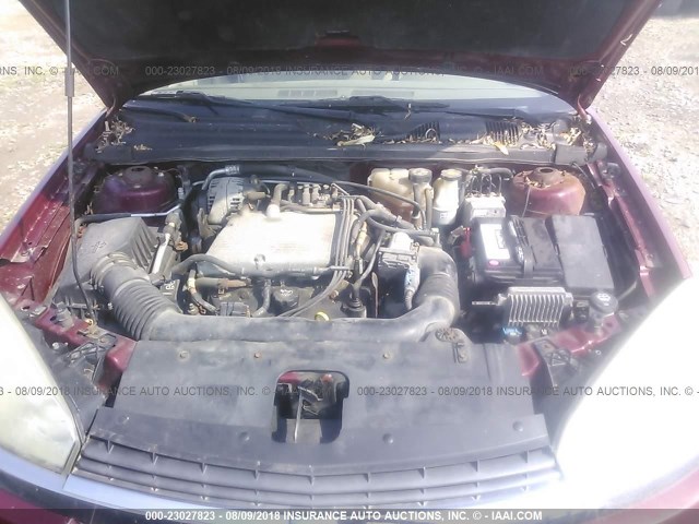1G1ZT54854F130783 - 2004 CHEVROLET MALIBU LS RED photo 10