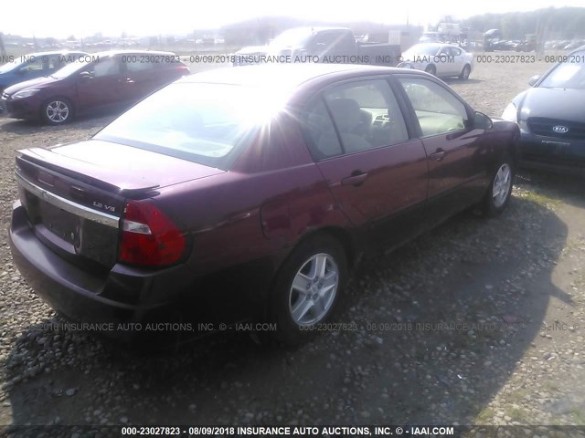 1G1ZT54854F130783 - 2004 CHEVROLET MALIBU LS RED photo 4