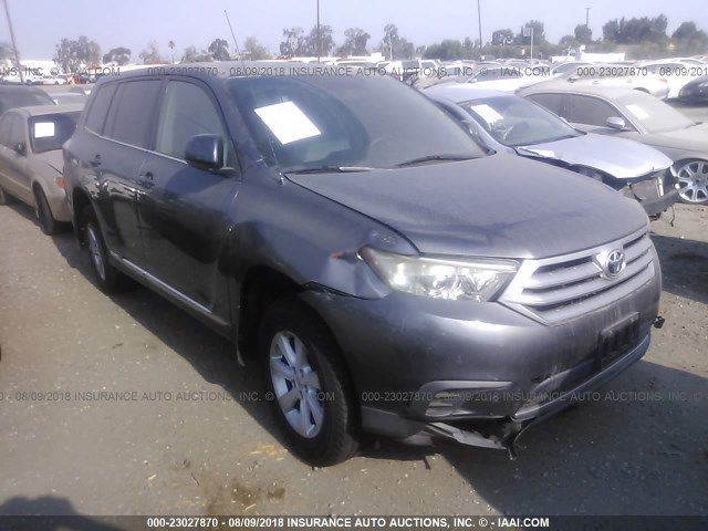 5TDZA3EH8CS019451 - 2012 TOYOTA HIGHLANDER SE GRAY photo 1